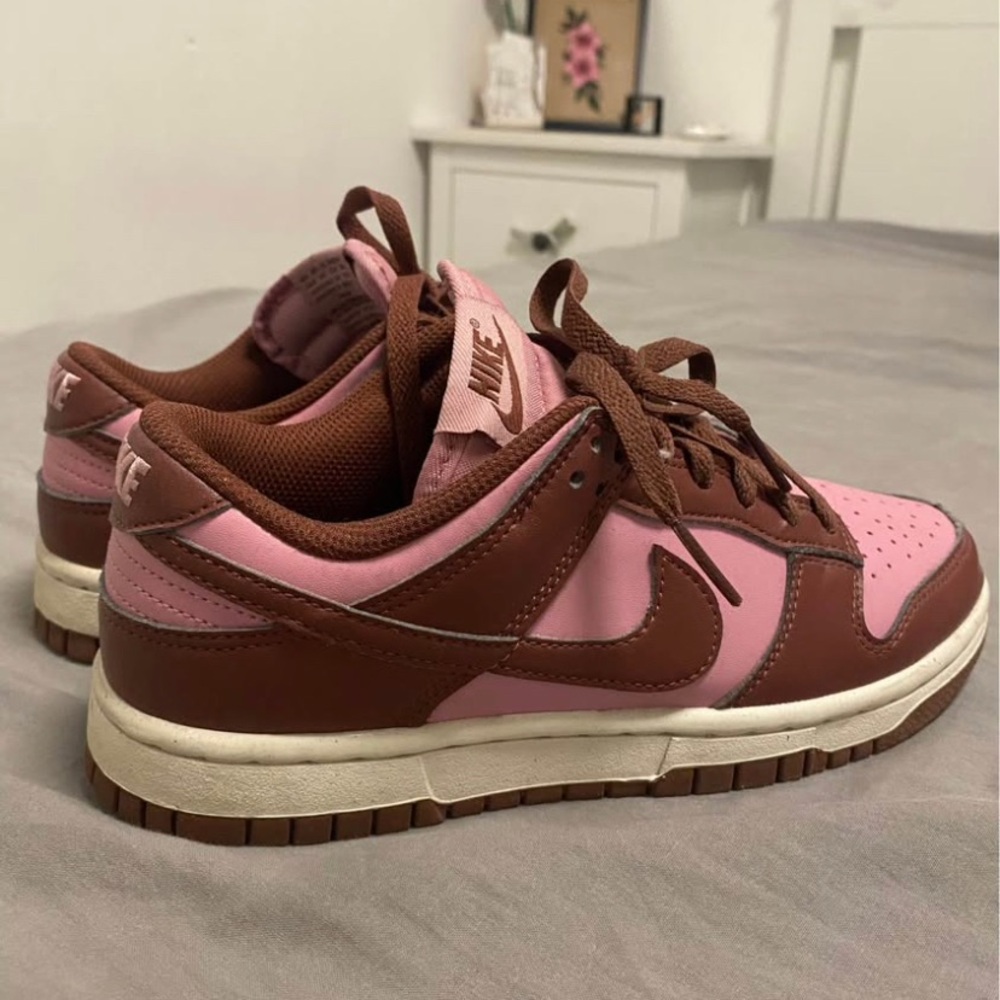 Nike Women’s Dunks in Pink & Brown Leather